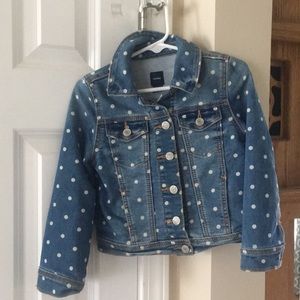 Baby Gap Polka Dot Jean Jacket Size 3T